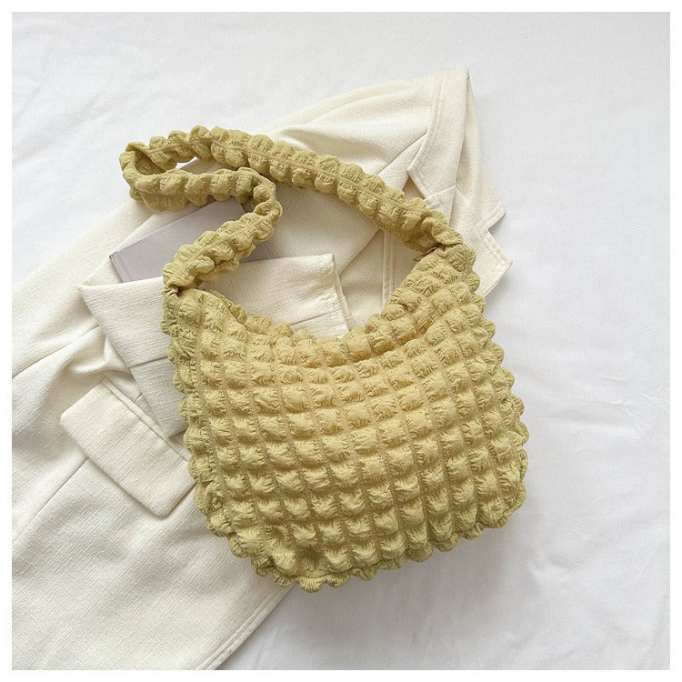 Pleated Clouds Cute Trendy Underarm Commuter Bag